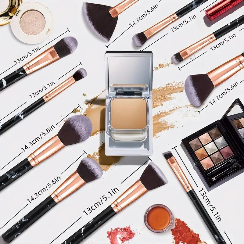 10Pcs Makeup Brushes Tool for Cosmetic Powder, Eye Shadow, Foundation, and Blush Blending brush tool brash 4