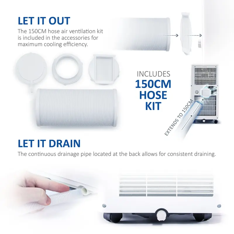 ALLAIR 5000BTU Smart Portable Air Conditioner Unit Remote - App control 7