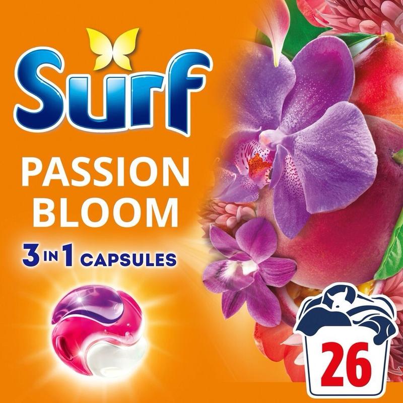 Surf Passion Bloom 3-in-1 Washing Capsules 26 washes Box Laundry 0