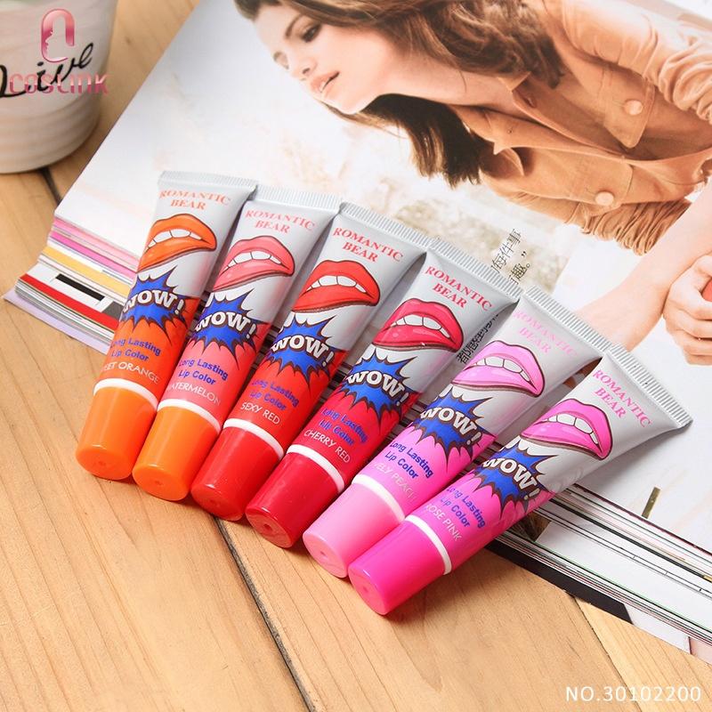 6Colors Sexy Waterproof Lipstick Peel Off Tint Long Lasting Lip Gloss Makeup 4