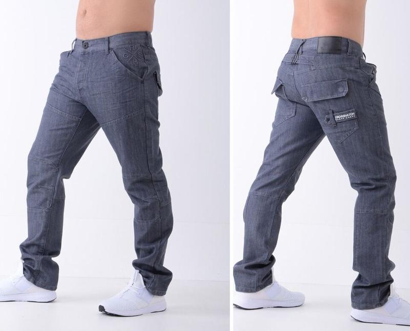 Mens Jeans Crosshatch Regular Fit Grey Blue Black Sizes 28"-48" Straight Leg Denim Menswear Pocket Streetwear Pants Trouser Classic Buckle Day Casual Casual Underwear Beige 3