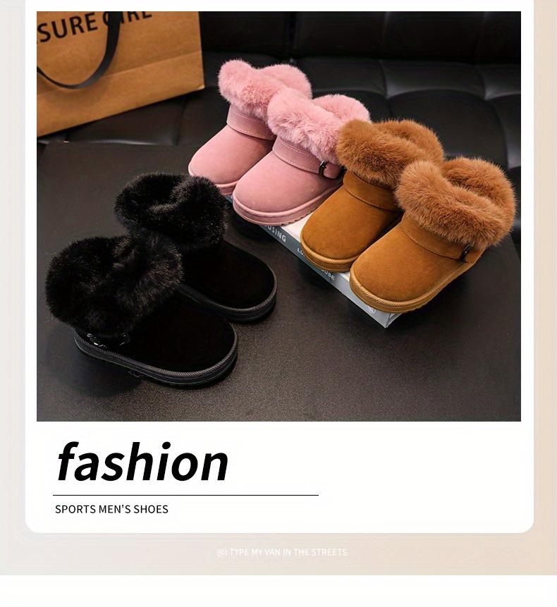 Product Introduction of Girls snow boots - Festive Winter Snow Boots - Soft Faux Fur, Rubber Soles, Cute Designs - Fall and Winter Play - Little Girls -  For Warmth, Comfort, and Style - Winter Wonderland Adventures Await 1