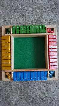 Product Review of Wooden Shut the Box Dice Toy, 1 Set Classic 4 Sided Wooden Board Game, Tabletop Version Math Games for Party, Christmas Gift from M** J**e 0