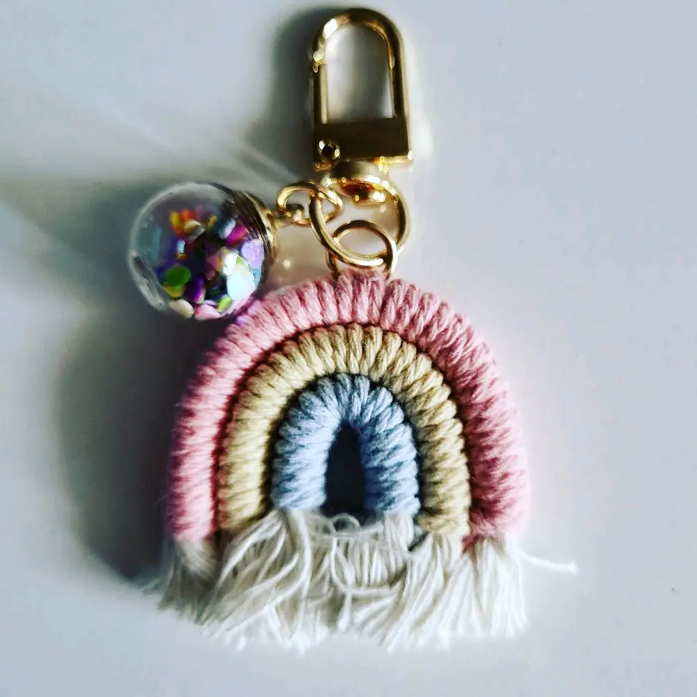 Rainbow Chain Keyring Bag Accessories for Women