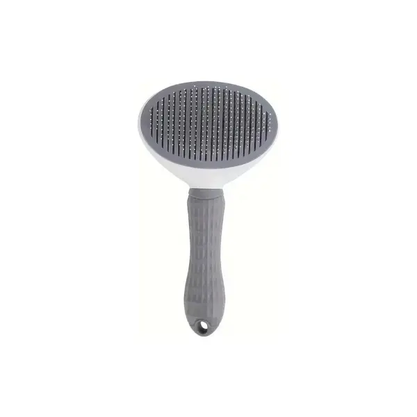 Pet Deshedding Brush Self-Cleaning Cats and Dogs Hair Removing Tool with Non-Slip Handle for Shedding, Massage, and Skin Healt Pet Grooming Kit Flea Comb, TeethBrush, Bathing Kit black dogs & cats