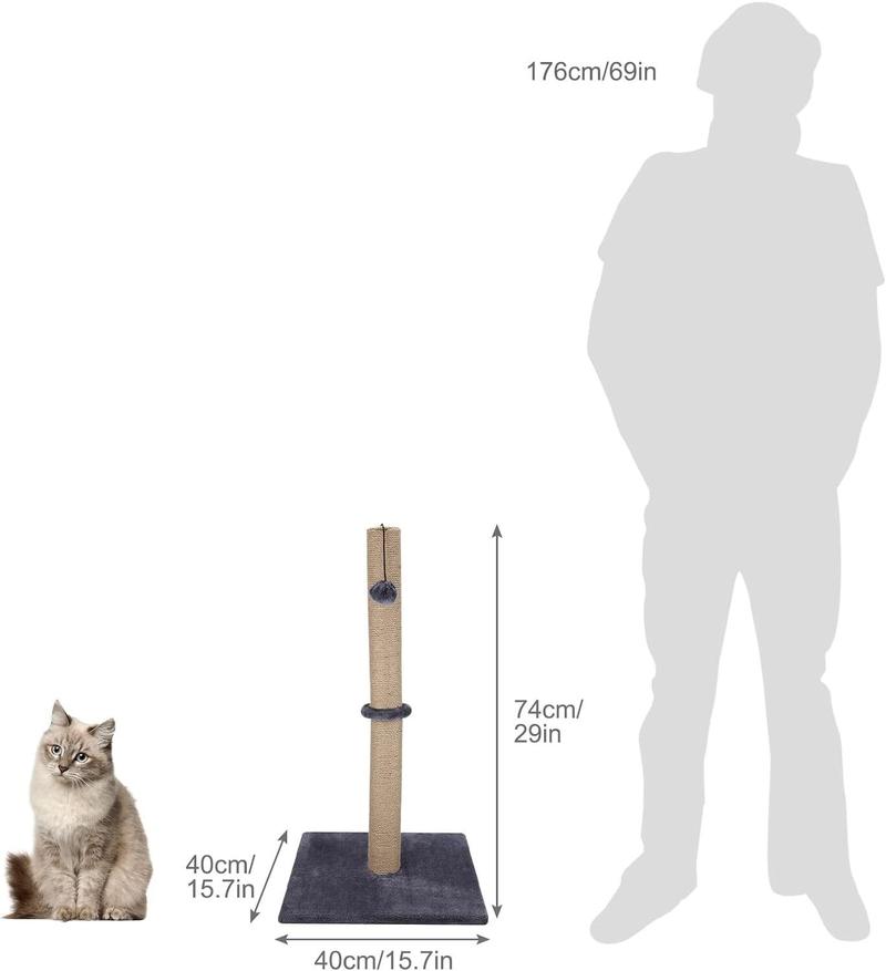 Product Introduction of 74CM TALL LARGE CAT SCRATCHING POST STRONG NATURAL SISAL POLE HEAVY DUTY BASE UK UK 5
