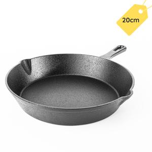 Pre Seasoned Cast Iron Meat Skillet – Oven Safe Griddle Grilling Pan – Cast Iron Frying Stove Pan – Cookware for Indoor & Outdoor Use - by nuovva