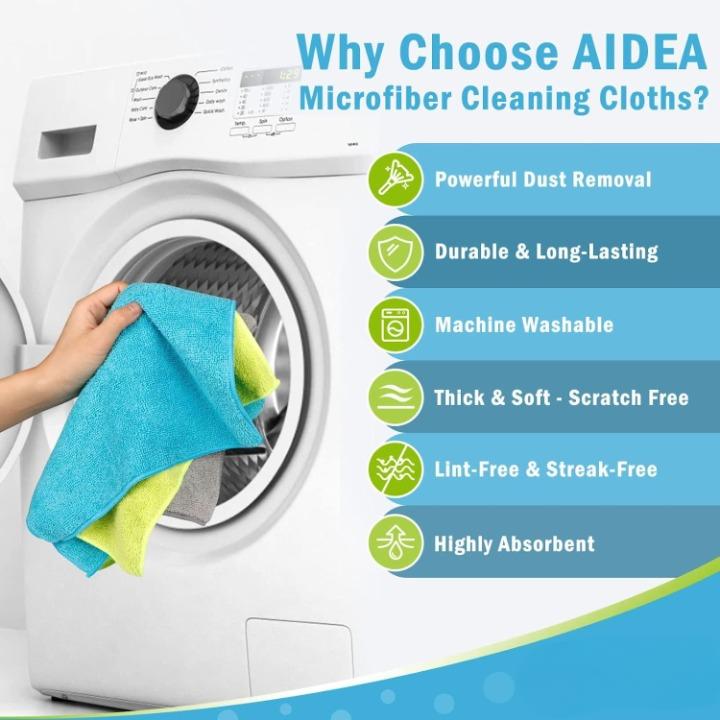 Microfibre Cleaning Cloths Pack of 100, Multifunctional Reusable Microfibre Cleaning Towels, Lint Free Streak Free Washable Cloth Duster for House, Kitchen, Car, Motorbike, Windows 30 x30 cm 5