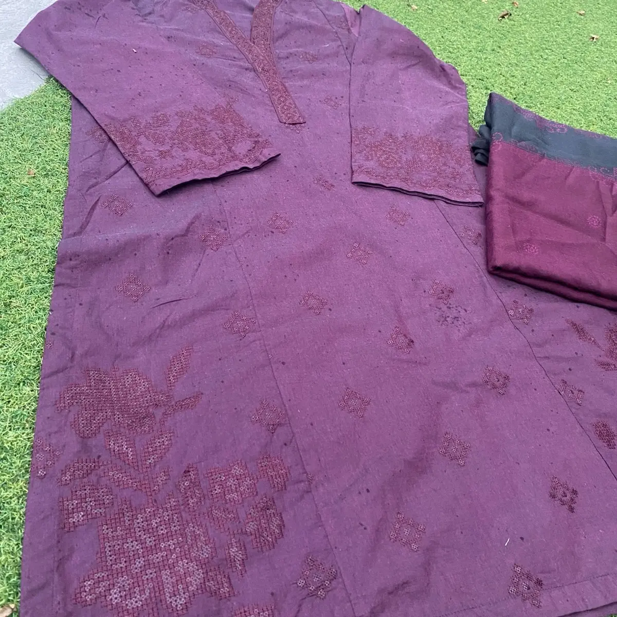 Limelight Two Piece Outfit with Wool Shawl and Embroidered Sequins Work on Kameez for Women - Casual, Womenswear