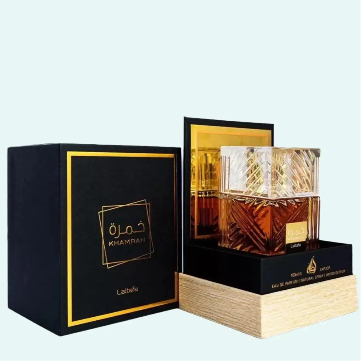 Lattafa Perfumes Khamrah EDP - Eau De Parfum Unisex 100ml(3.4 oz) - Sweet, Warm and Spicy Woody Scent - Long-lasting Fragrance