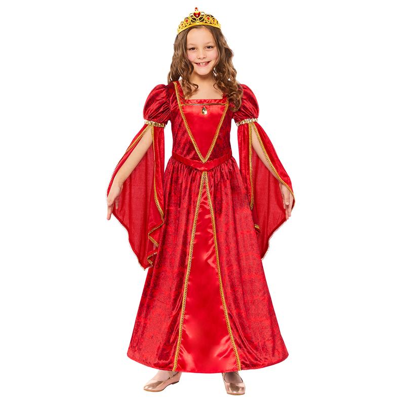 Children's Tudor Queen Red Deluxe Costume Sizes 4-12 0