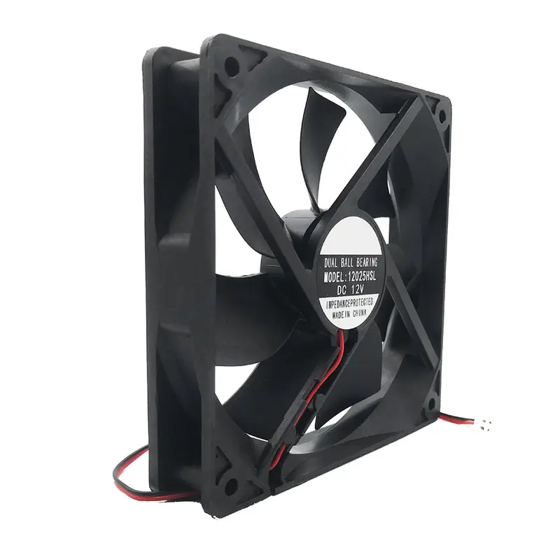 1/2X 12V 120x120x24mm 12cm dual Ball Bearing PC Brushless Cooling Fan 2Pin 120mm UIK 4