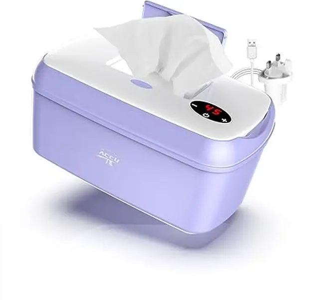 wipe warmer Wet Wipes Warmer and Dispenser with USB Adapter & LCD Display, Portable Infant Wet Tissue Storage Box