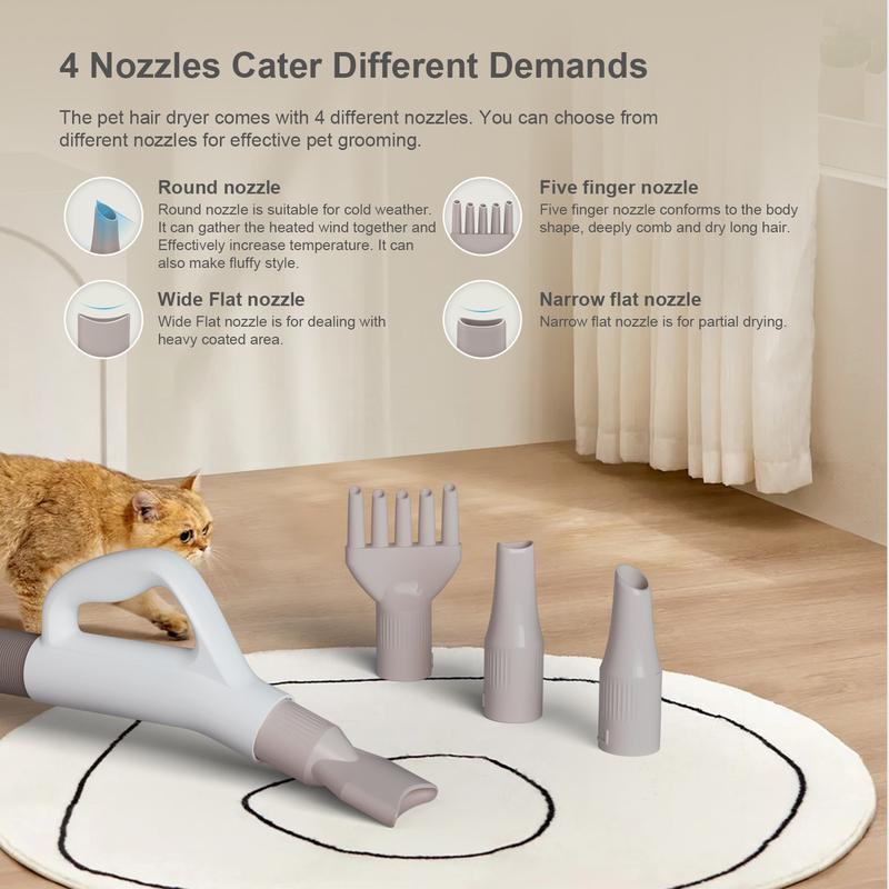 Product Introduction of Dog Cat Pet Dryer Hair Grooming Heater Blaster Blower Hairdryer Low Noise 8