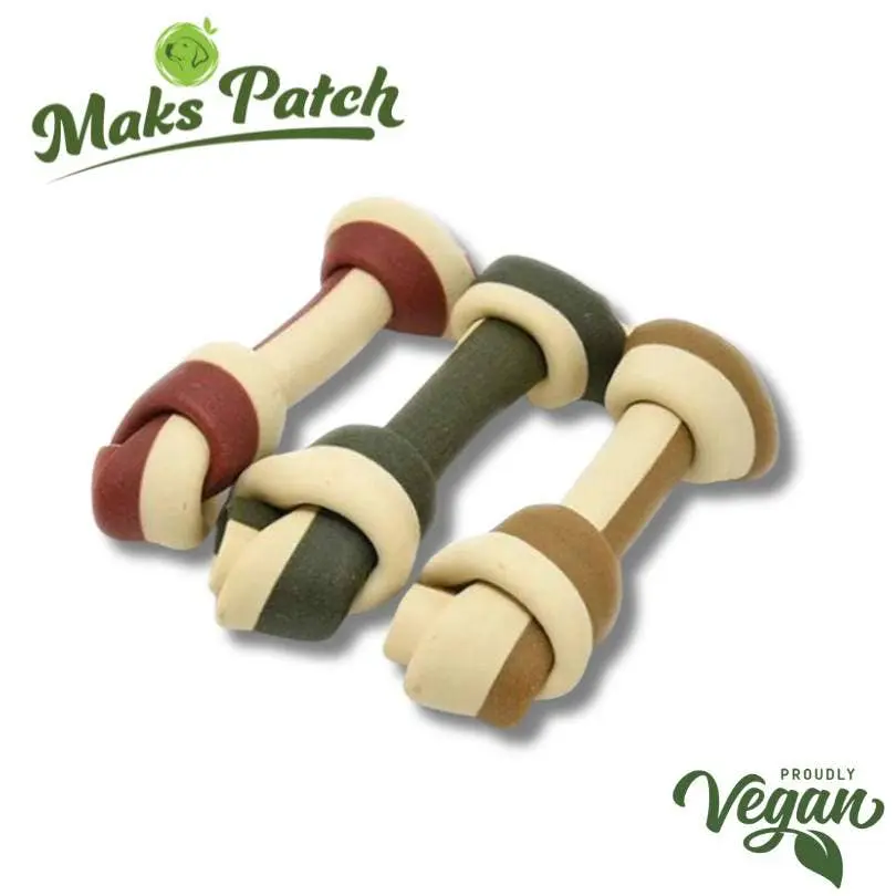 Dog Treats Knotted Bones - Peanut Butter, Smokey or Mint Parsley & Kelp