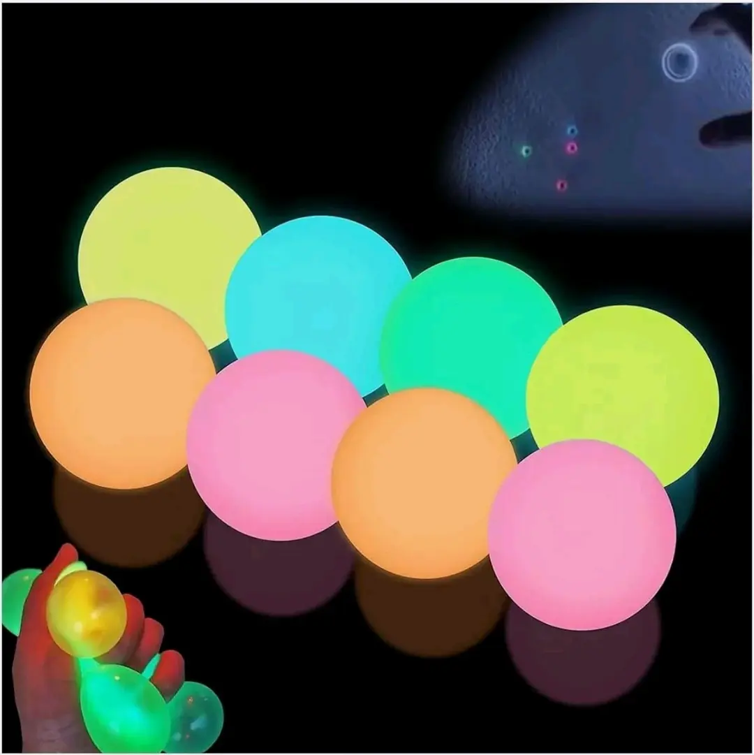 Glorbs Glow In the Dark Orbeez Stress Relief Sticky Balls for Ceiling or Throwing on Walls - Classic & Novelty Toy