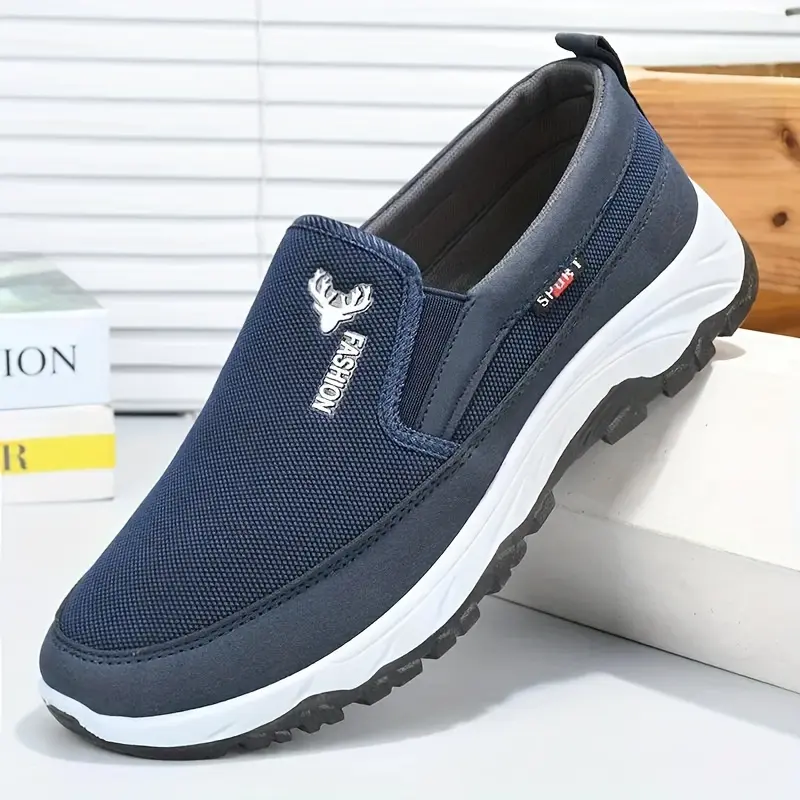 Men's Trendy Slip On Loafer Shoes, Comfy Non Slip Durable Breathable Walking Shoes For Men's Outdoor Activities 3