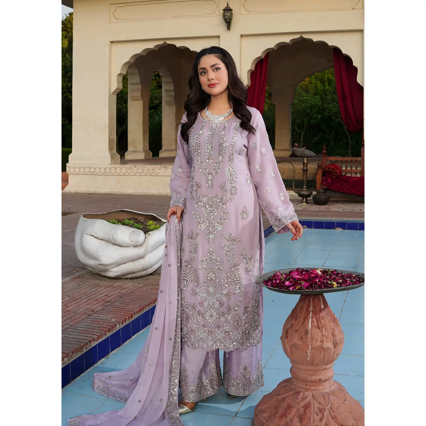 RMW-1509 - Readymade Partywear Chiffon Suit