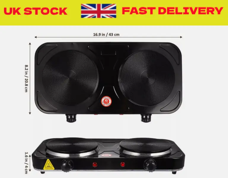 2500W Hot Plate Electric Cooker Single Portable Table Top Kitchen Hob Stove UK