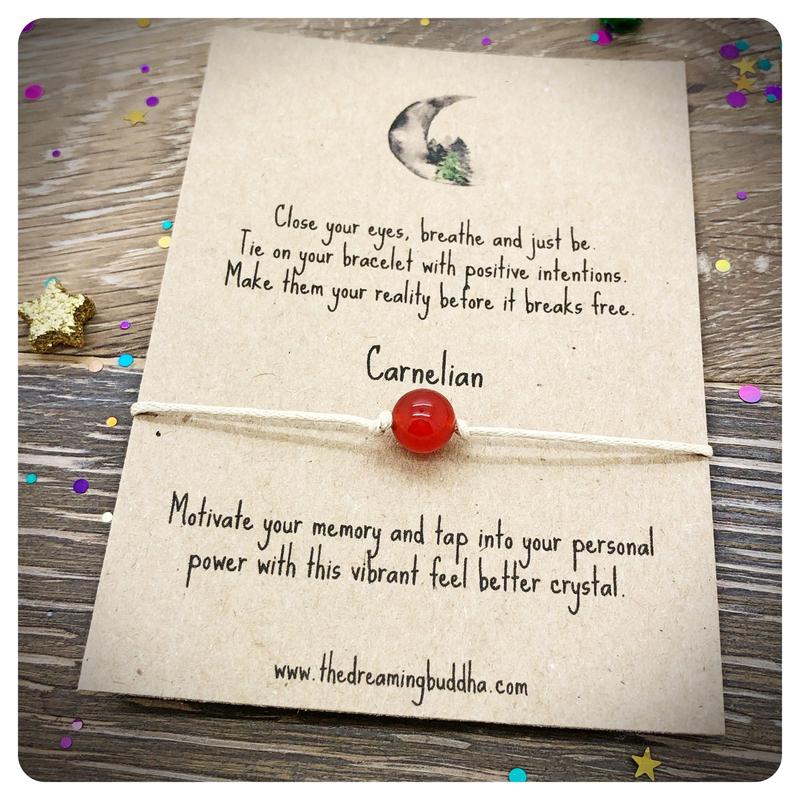 Exam Wish Bracelet, Carnelian Bead Bracelet, Carnelian Cord Bracelet, Carnelian Gift, Orange Gemstone 1