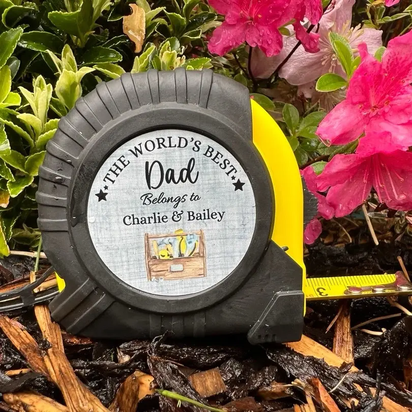 Personalised tape measure Father’s Day gift