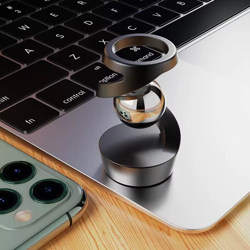 Gravity Defying Kinetic Desk Toy Stress Relief Kinetic Sculpture Desktop Suspended Gyroscope Sculpture for Office Desk Decor 2