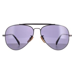 David Beckham Sunglasses DB1004/S V81 M9 Dark Ruthenium Grey Grey Polarized for Male - Mens Sunglasses - Menswear