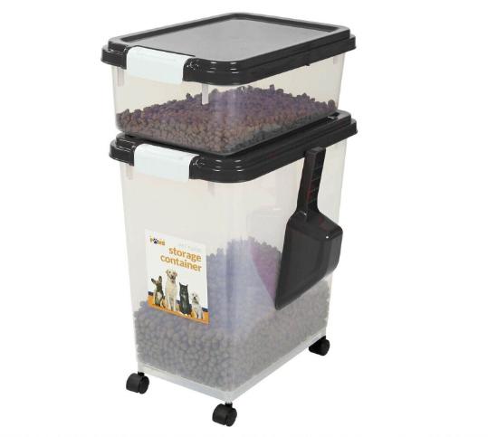 3 Piece Airtight Pet Food Storage Containers Plastic Animals Pets Dog Cat Birds 8