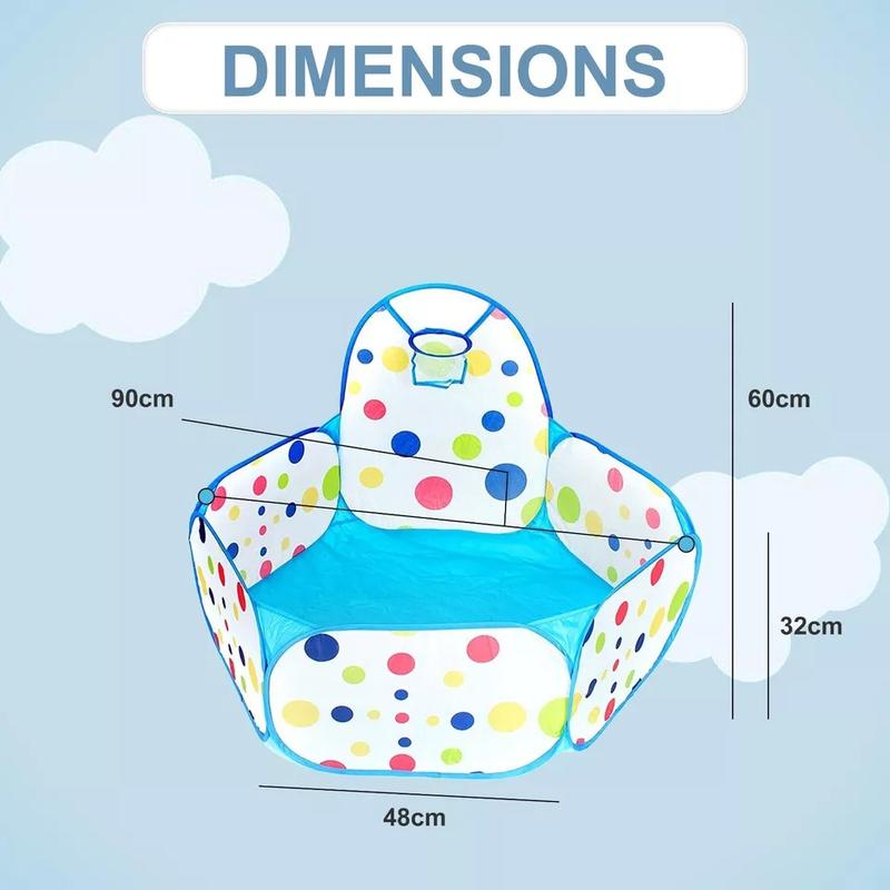 Big-pit ball | Baby Crawl Playpen with Basketball Hoop | Lightweight Pop-Up 2