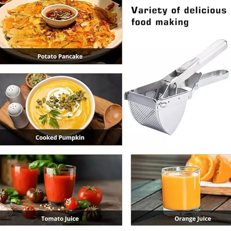 Heavy Duty Steel Potato Ricer Puree Masher Juicer for Kitchen Utensils 4