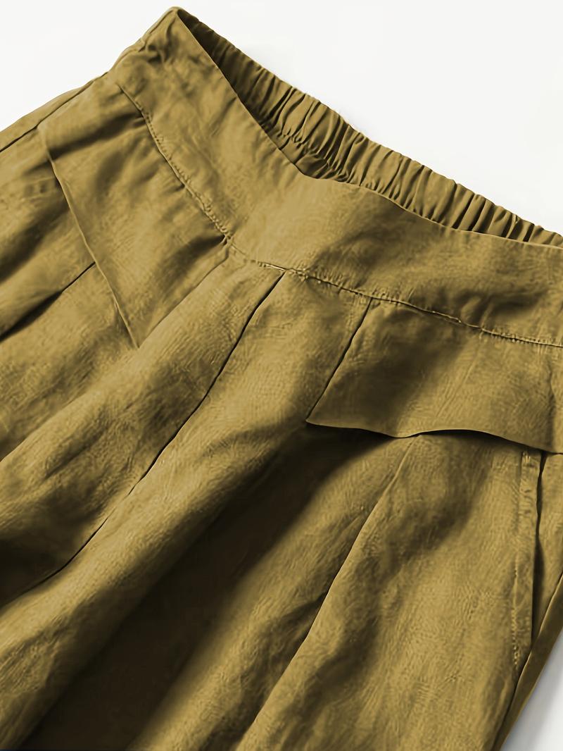 Product Introduction of Wide Leg Solid Palazzo Pants, Casual Women's Clothing For Spring & Summer 14