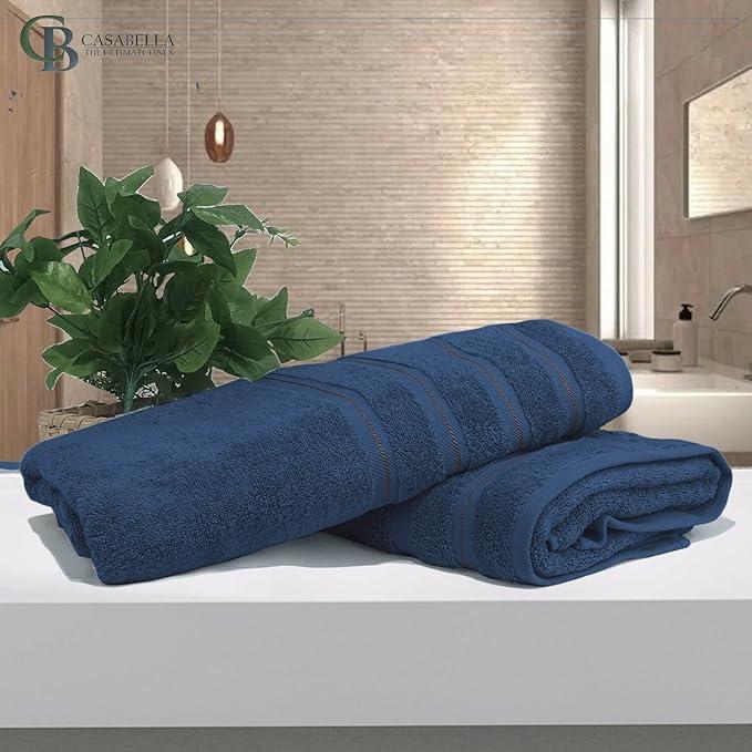Product Introduction of 2X Premium Quality Super Jumbo Bath Sheet Set - 100% Combed Cotton 650 GSM -  Size 90x180 Highly Absorbent Extra Large Bath Towels 8