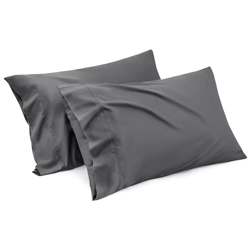 Trend & Bend  Ultra Soft 2-Pack Microfiber Pillowcases Soft, Breathable Pillow Cases White, Silver, Charcoal, Grey, Navy Blue, Emerald Green, Beige & Black - Set of 2 (50x75cm) 1