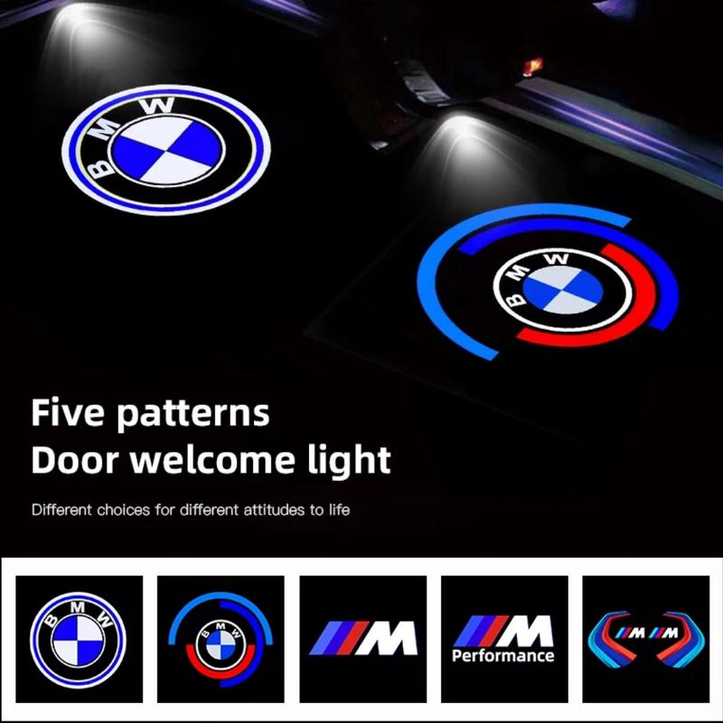 2 pcs Led Car Door Light Logo Laser Projector Welcome Light decorations For BMW E84 E87 X5 E70 F25 E90 E91 F01 F02 E60 E61 F10 F15 F30 M3 M5 0