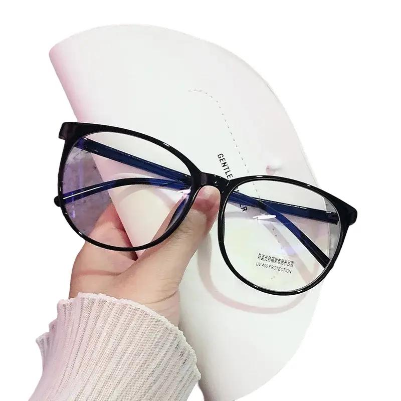 Stylish Oval Blue Light Blocking Glasses for Enhanced Gaming Experience Oversized Glasses 0