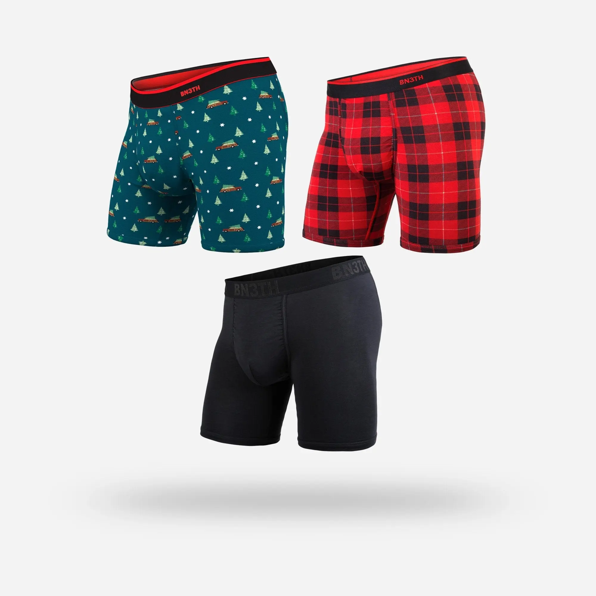 CLASSIC MEN'S BOXERS TENCEL UNDERWEAR : HOME FOR THE HOLIDAYS 3 PACK