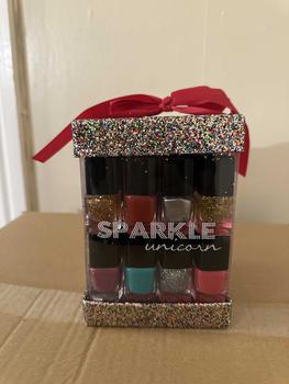 Product Review of Sparkle Unicorn 12 Piece Nail Varnish Gift Set - Metallic Glitter Nail Art - Nail Care, Nail Polish from S**🇧 1