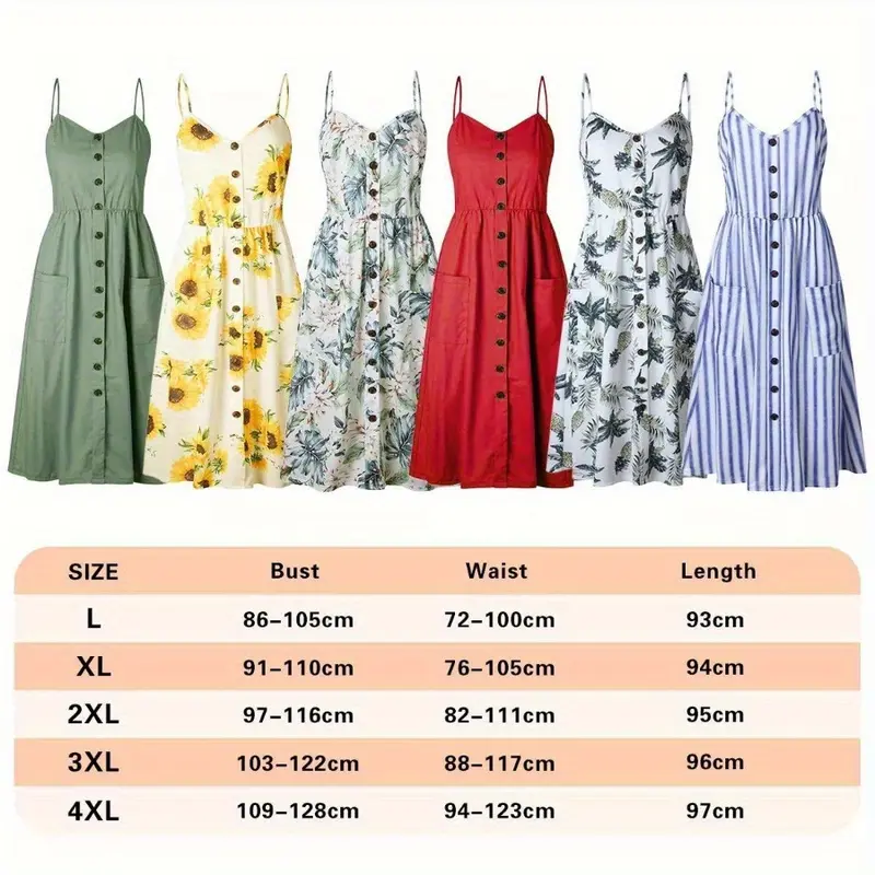 Bugudog-Womens Strappy Sun Dresses Summer Beach Midi Dress Plus Size 6-20 Holiday Casual Womenswear Comfort Blue Stripe 1
