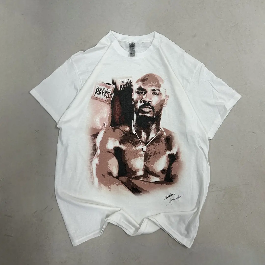 Marvin Hagler vintage boxing graphic tee - 100% cotton crew neck t-shirt, Unisex t-shirt Streetwear Casual Menswear Retro Top Underwear