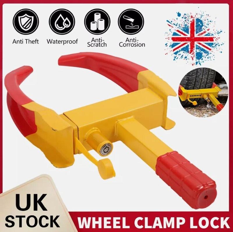 Heavy Duty Security Wheel Clamp Clamps Locks for Caravan Car Van Trailer Lock UK 0
