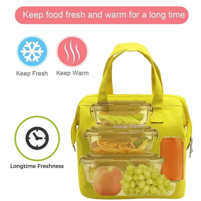 Large Capacity Lunch Bag, Portable Insulated Lunch Bag, Lunch Box Storage Bag for Office School Travel Outdoor Camping, Lunch Bags for Women, Kitchen Accessories, Summer for Gift 8