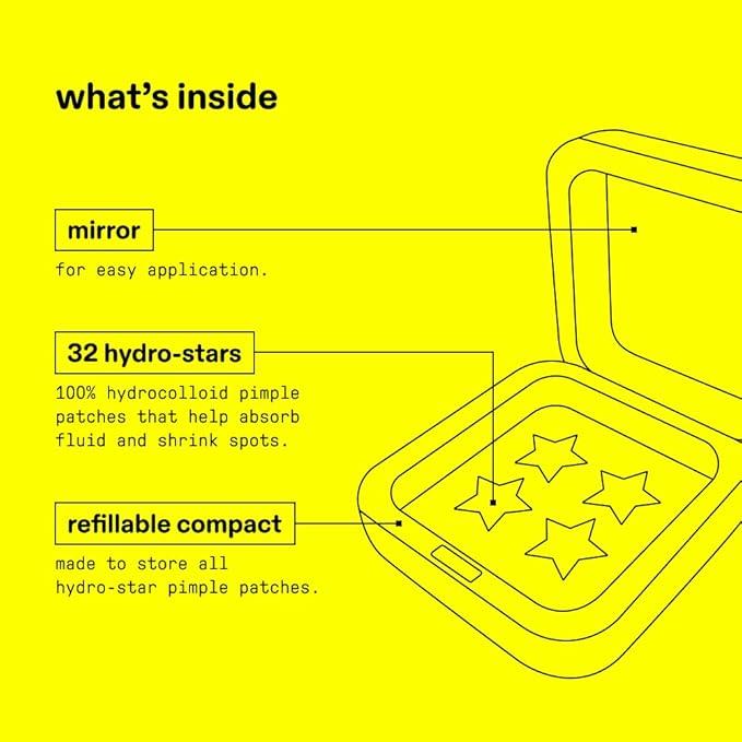 Product Introduction of Hydrocolloid Pimple Patches, Absorb Fluid and Reduce Redness, Cute Star Shape, Vegan and Cruelty-Free Skincare 3