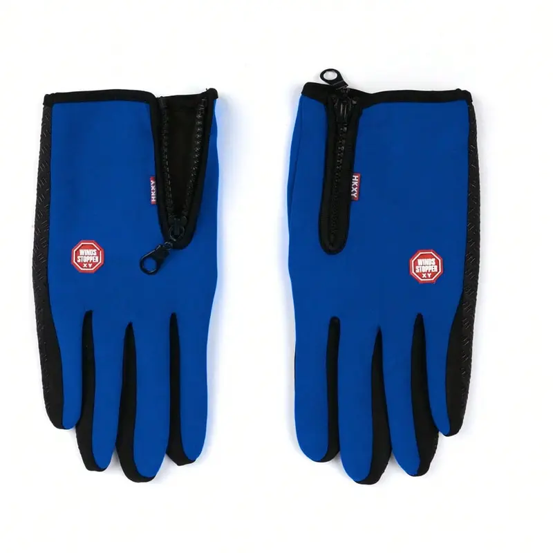 2* Pair Mens Womens Fleece Cycling Gloves Windproof Waterresistant Winter Outdoor Warm Gloves 2