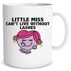 Peachy Antics Funny Mug Can't Live without Lashes Mug Humour Joke 10oz Mug Birthday Gift Christmas Present For Her Joke Mug PM193 Drinkware Ceramic Reusable Drink Washable Reuse Reuse Tumbler Cup Coffee