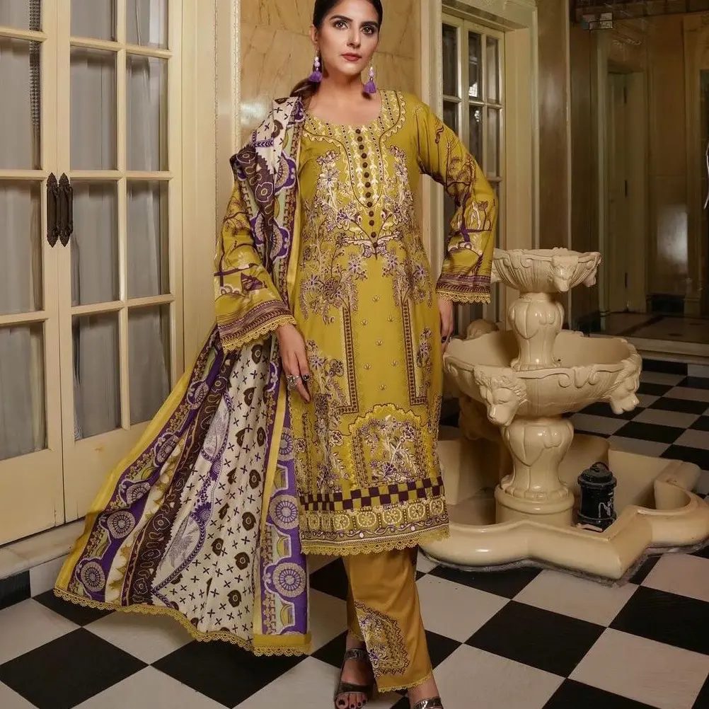 Munira Dhanak D7 022 Ladies Pakistani Readymade Shalwar Kameez suit with Wool Shawl Womenswear