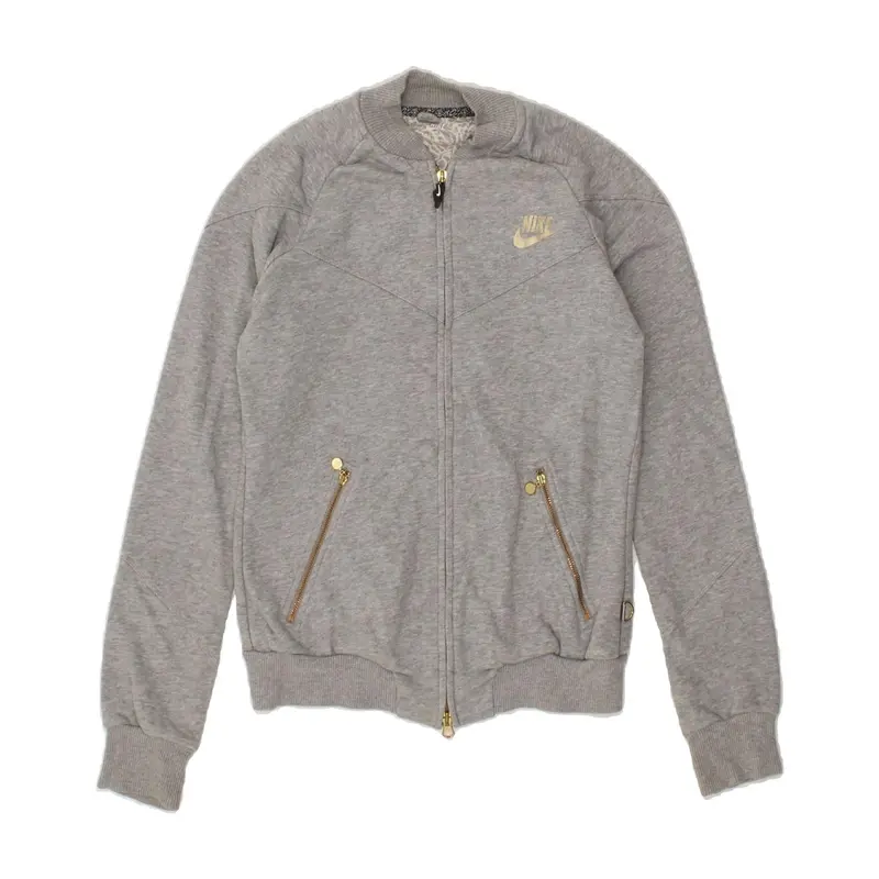 Pre-Owned Vintage NIKE Womens Tracksuit Top Jacket UK 10/12 Medium Grey 1