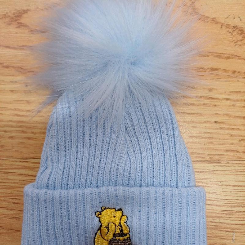 new item honey bear logo bennie hat newborn 7