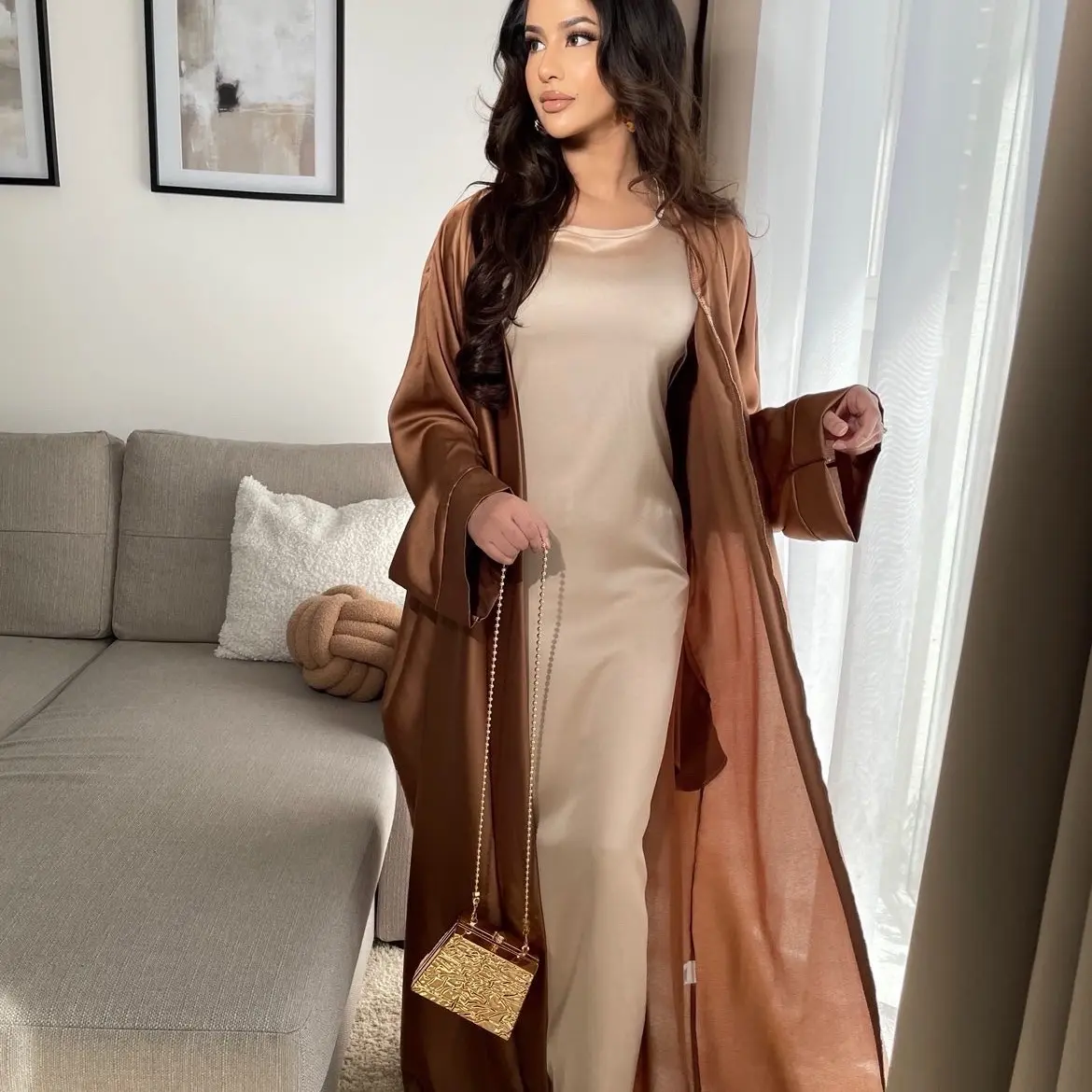 Women's Satin Slip Dress for Casual Wear - Womenswear