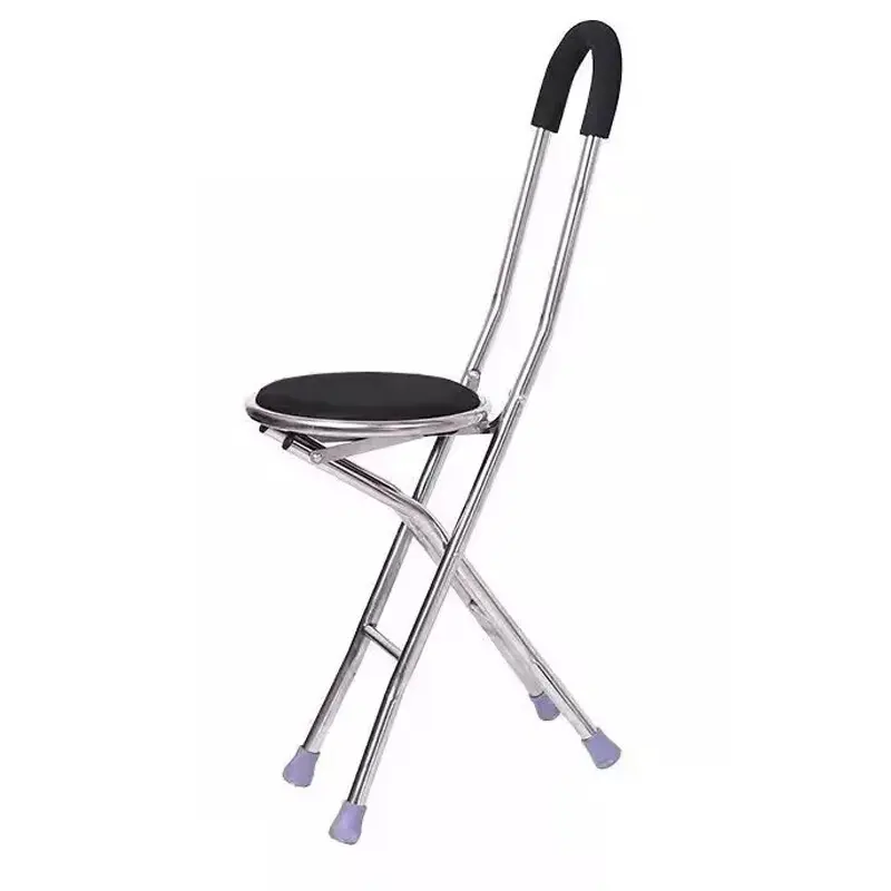 Versatile M8 Folding Portable Walking Stick Seat - Adjustable Aluminium Cane Chair Stool for Ultimate Mobility Healthcare Equipment 6