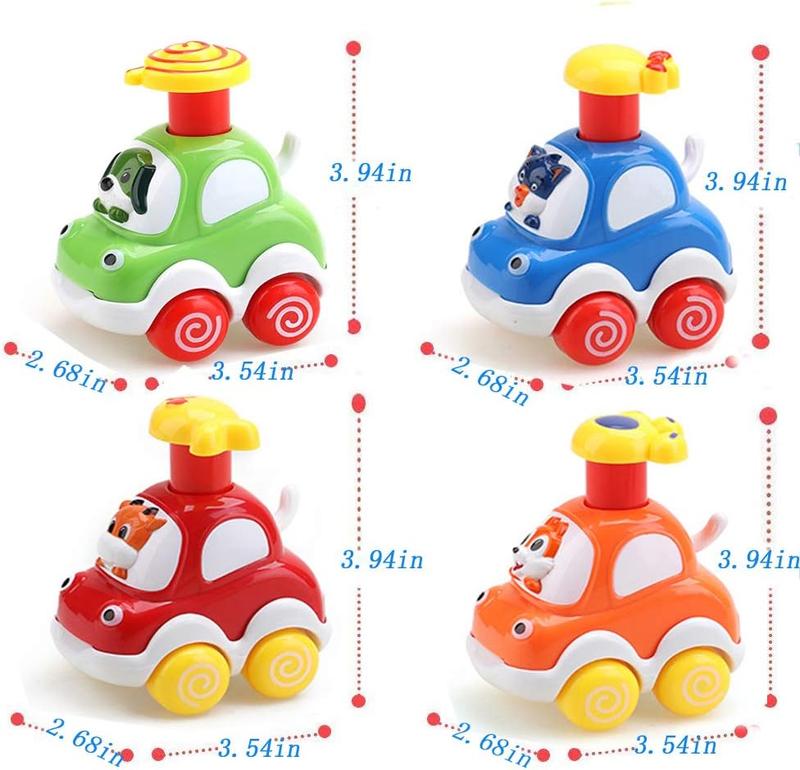 4pcs Baby Toy Cars for 1 Year Old Boy Gifts Press and Go Forest Animal Car Educational Toys for 2 Years Old Boy Pull Back Cars Toys for Toddlers 1-3 Baby Toys 12-18 Months Gifts for 1 2 3 Year Old Boy Girl 1